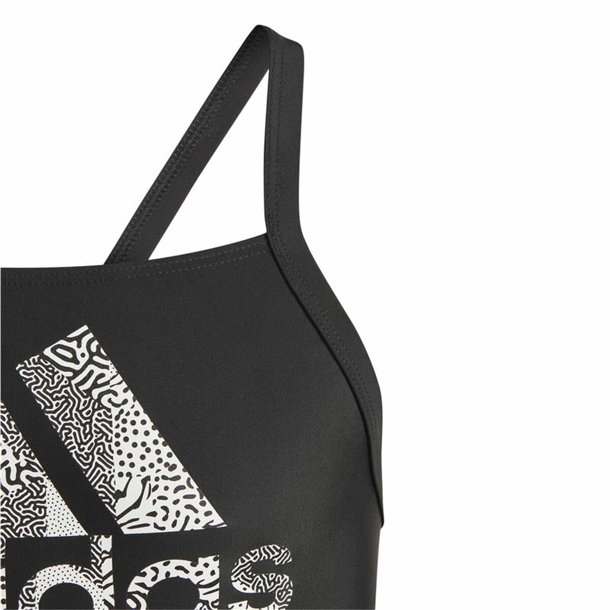 Swimsuit for Girls Adidas Big Logo Black-2