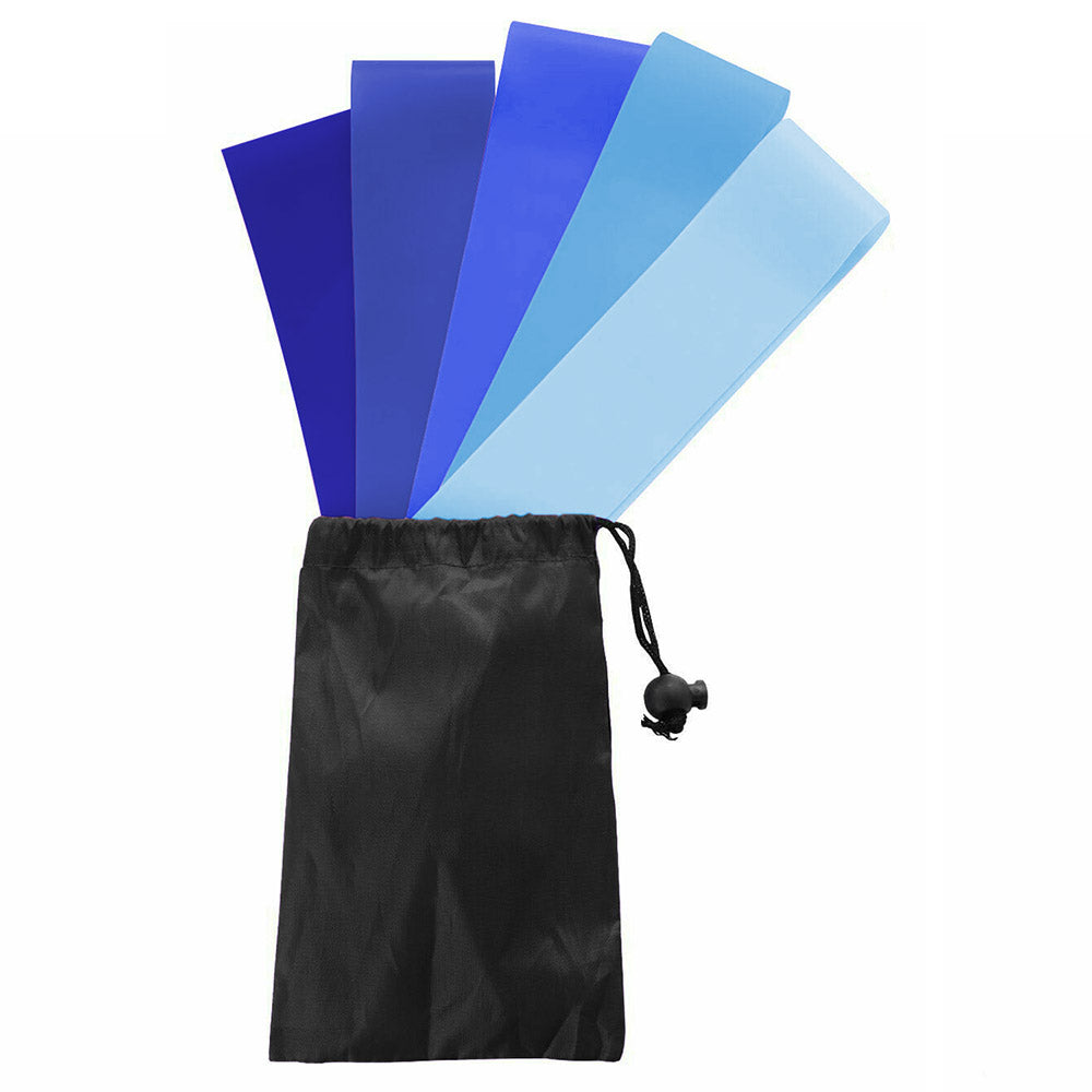 Lot de 5 élastiques, différents types - bleu-4