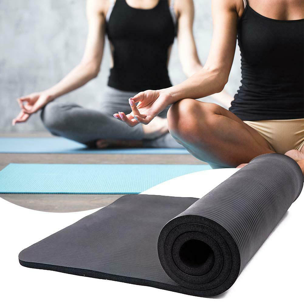 Tapis de yoga noir avec sac cadeau-1