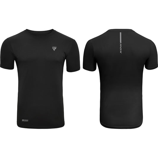 RDX T2 T-Shirt noir à manches courtes pour le sport