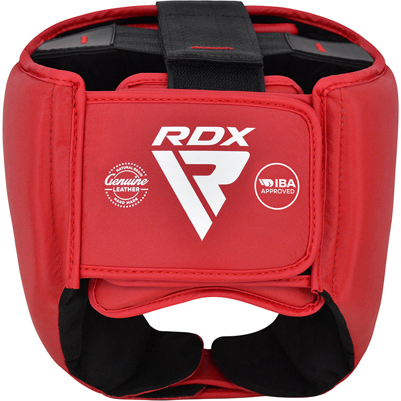 RDX Protège-tête en cuir IBA Approved Rouge