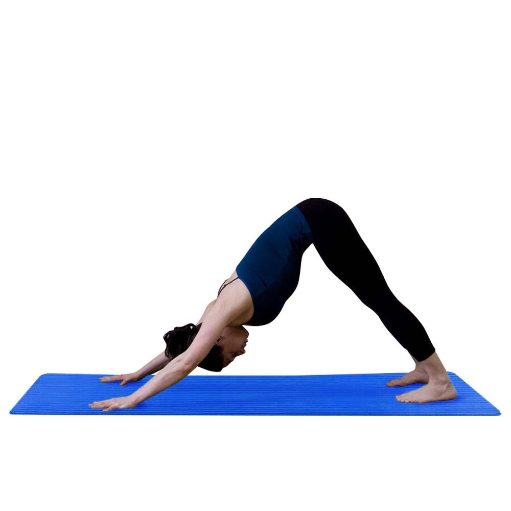 Tapis de yoga bleu avec sac cadeau-1
