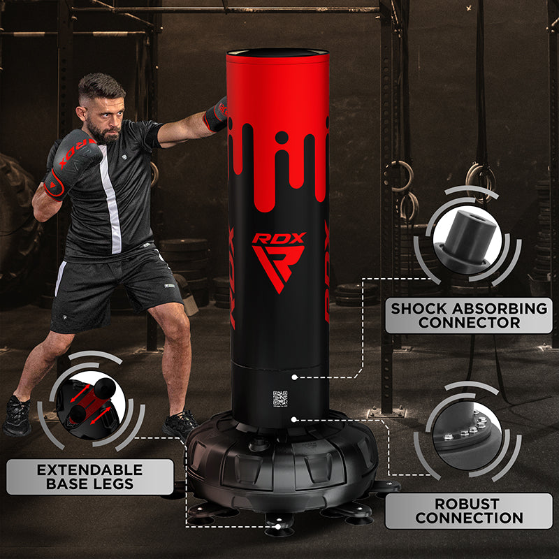 RDX F9 SAC DE FRAPPE SUR PIED 1M83 POUR ADULTES AVEC GANTS D'ENTRAÎNEMENT