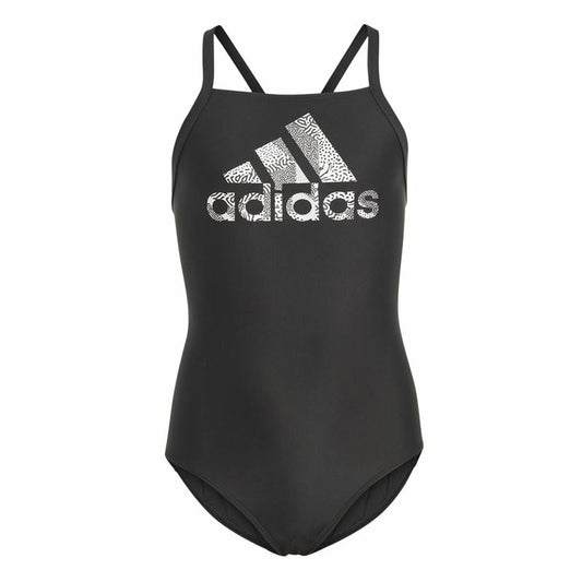Swimsuit for Girls Adidas Big Logo Black-0