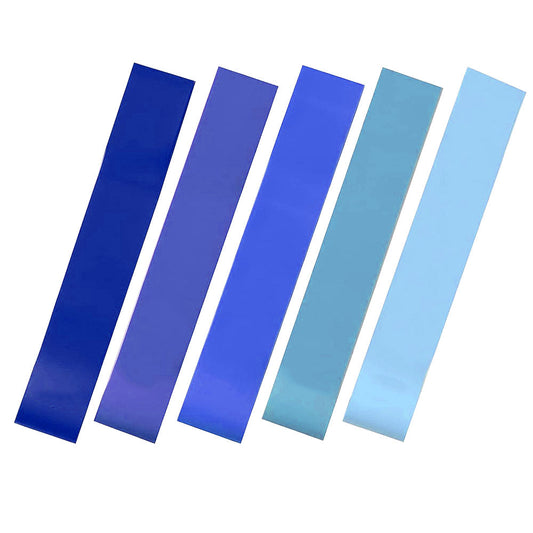  Lot de 5 élastiques, différents types - bleu-0