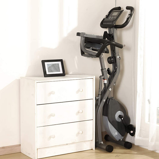 Vélo d'appartement avec dossier et corde en caoutchouc