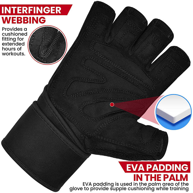 RDX L4 Gants Mitaines de Musculation Gants d'Haltérophilie