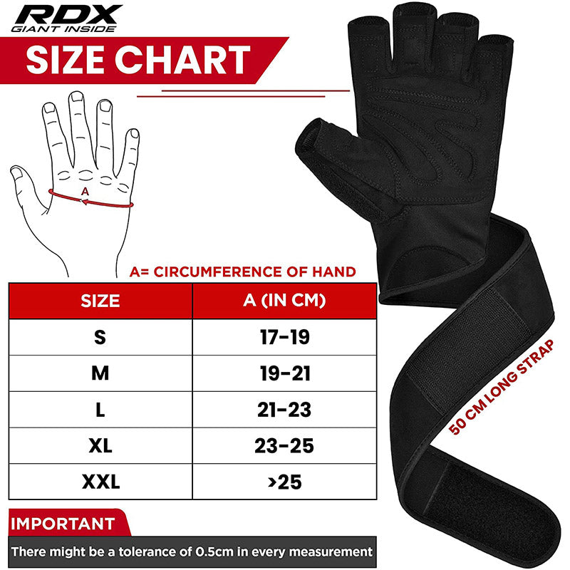 RDX L4 Gants Mitaines de Musculation Gants d'Haltérophilie